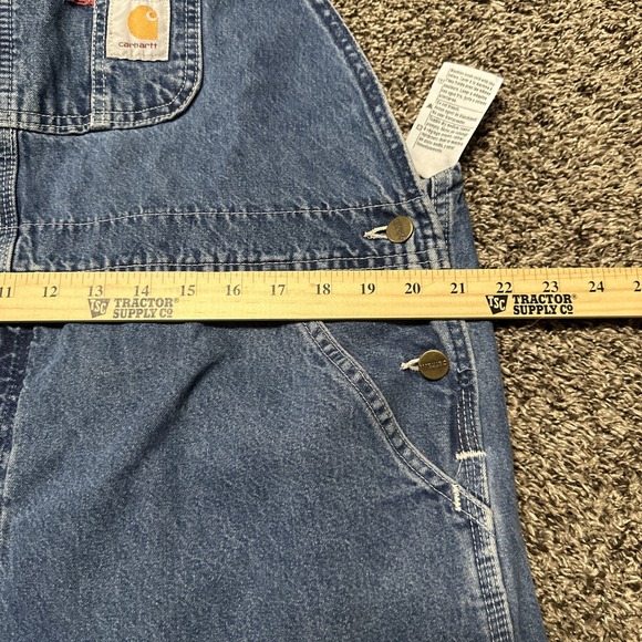 Vintage Carhartt‎ Bib Overalls Men's Size 42x30 90s Y2K Medium Wash - Picture 5 of 8